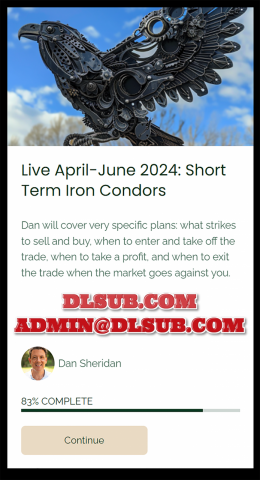 Cover artwork of Dan Sheridan Short Term Iron Condors e-learning training system